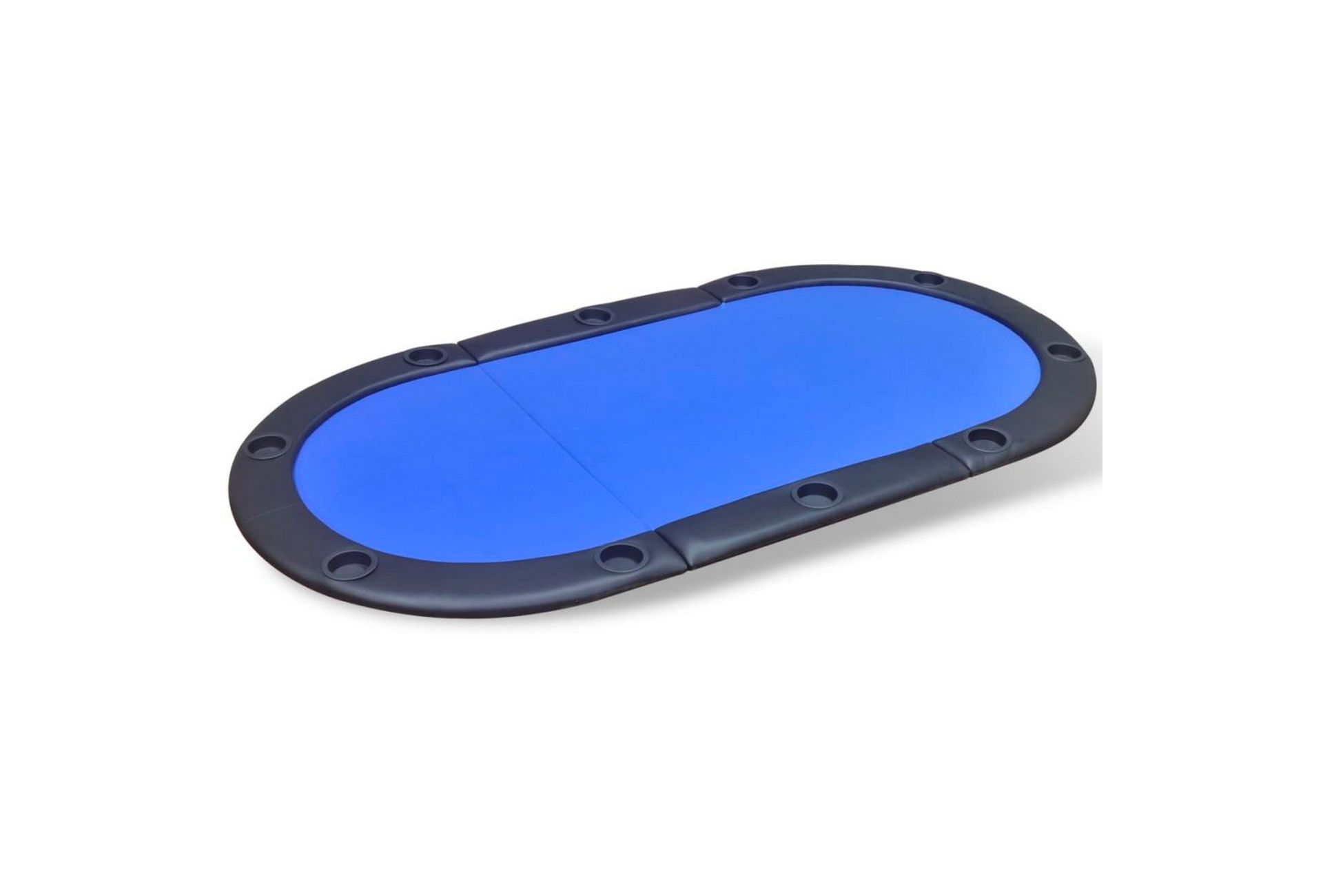 10-spiller pokerbord sammenleggbar bordplate blå - Møbler - Senger - Sengeramme & sengestamme