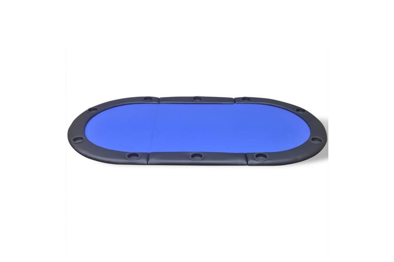10-spiller pokerbord sammenleggbar bordplate blå - Sengeramme & sengestamme