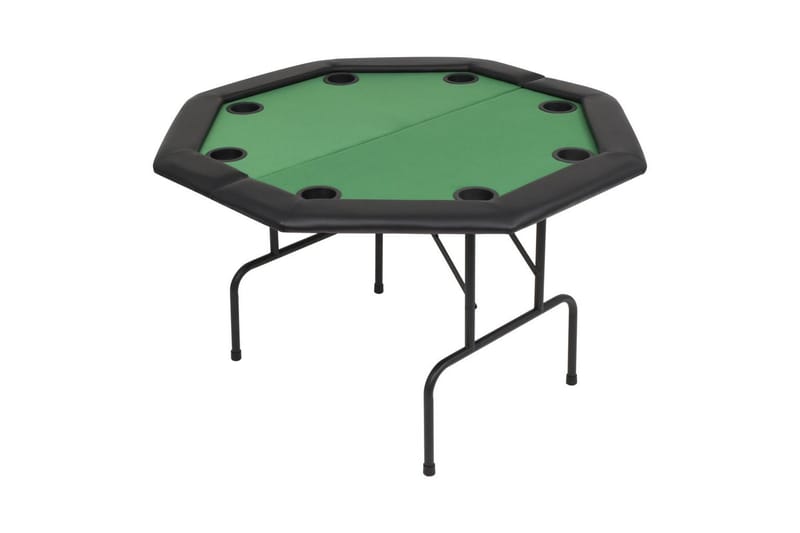 8-spiller pokerbord sammenleggbar 2 delt åttekantet grønn - Sengeramme & sengestamme
