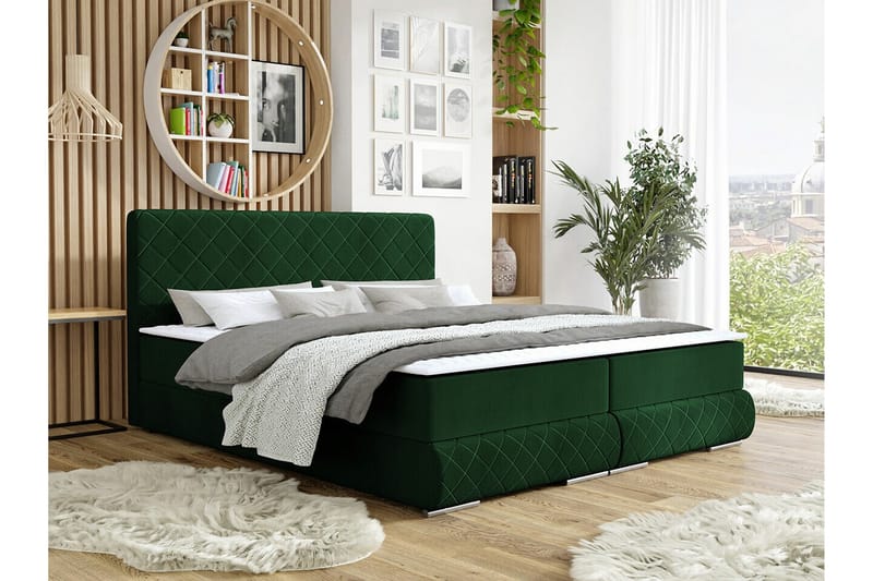 Abbeyfield Seng 160x200 cm - Mørkegrønn - Sengeramme & sengestamme