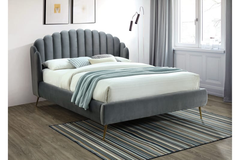 Acalabria Sengeramme 180x200 cm, Grå/Gull