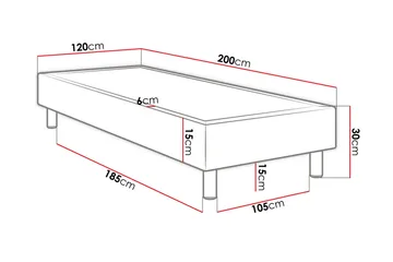 Adeliza Sengeramme 120x200 cm - Grønn - Møbler - Senger - Sengeramme & sengestamme