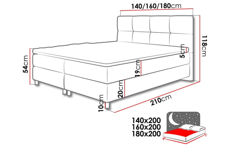 Adrianah Sengeramme 120x200 cm - Beige - Sengeramme & sengestamme