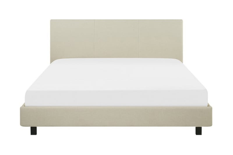 Albi Dobbeltseng 160x200 cm i Stoff med Sengegavl, Beige