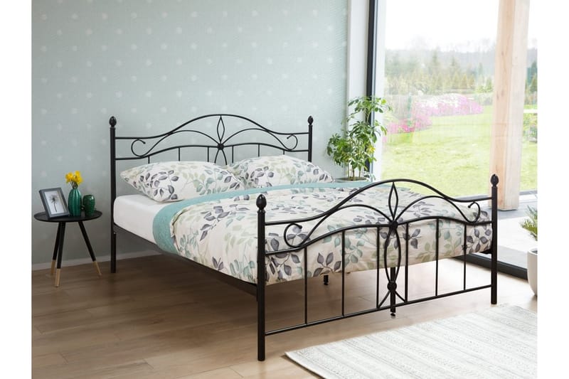 Antlia Dobbeltseng 180 | 200 cm - Svart - Møbler - Senger - Sengeramme & sengestamme