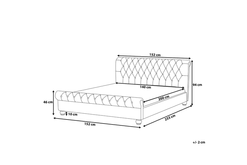 Avallon Dobbeltseng 140 | 200 cm - Svart - Møbler - Senger - Sengeramme & sengestamme