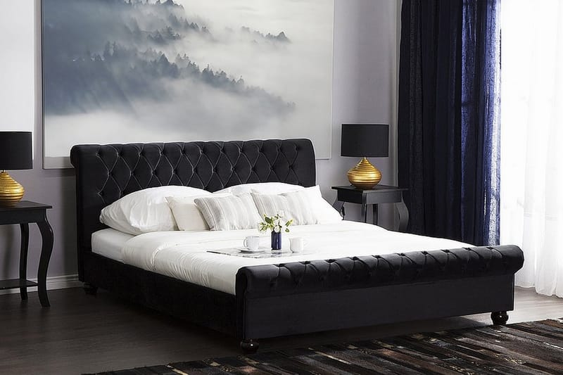 Avallon Dobbeltseng 140 | 200 cm - Svart - Møbler - Senger - Sengeramme & sengestamme