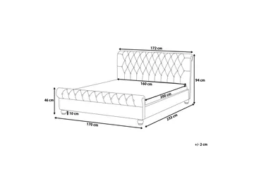 Avallon Dobbeltseng 160 | 200 cm - Blå - Møbler - Senger - Sengeramme & sengestamme