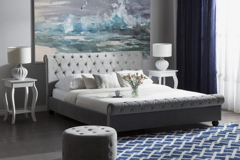 Avallon Dobbeltseng 160 | 200 cm - Grå - Møbler - Senger - Sengeramme & sengestamme