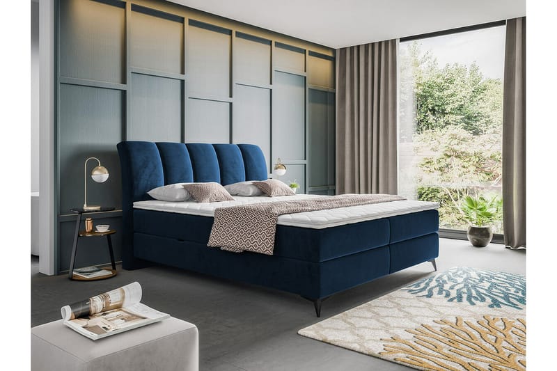 Aviemore Seng 160x200 cm - Mørkeblå - Sengeramme & sengestamme