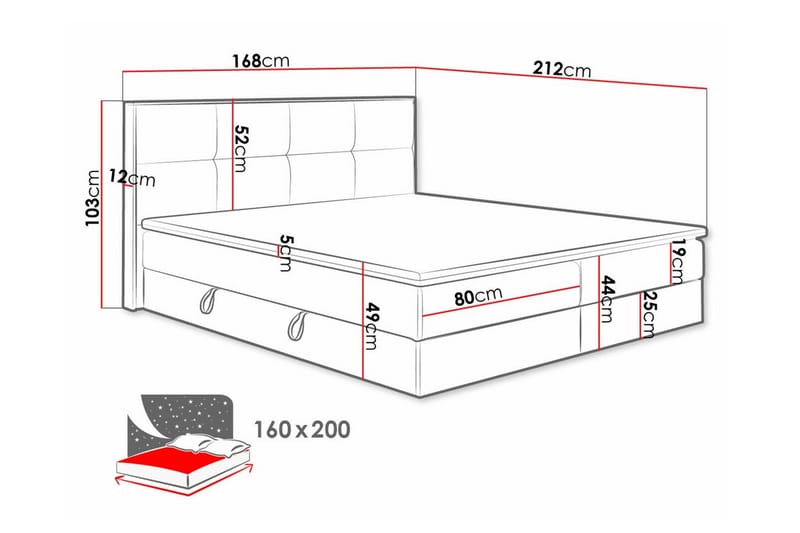 Aviemore Seng 160x200 cm - Møbler - Senger - Sengeramme & sengestamme