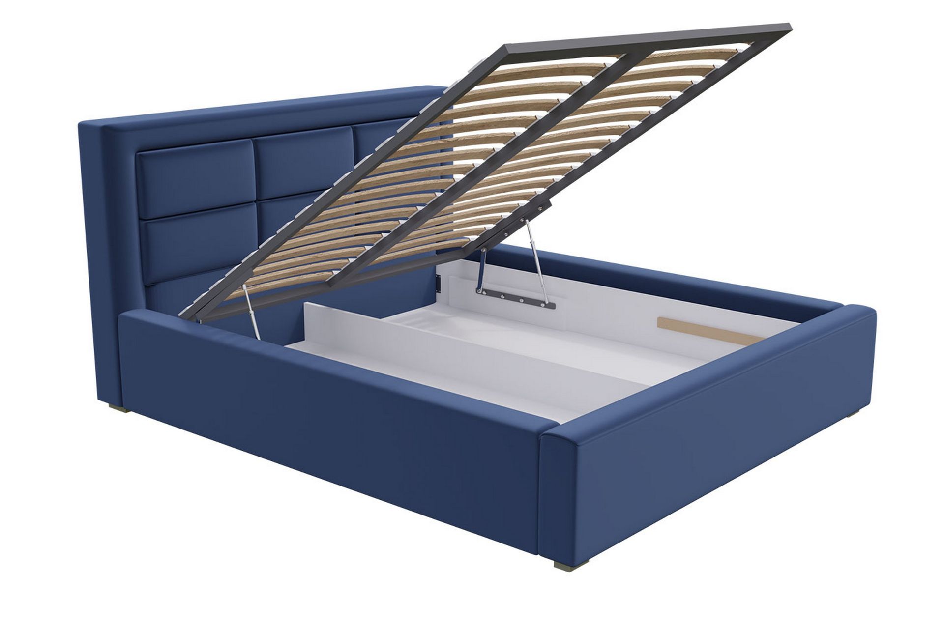 Axlunda Seng 200x200 cm Metallramme - Beige - Møbler - Senger - Sengeramme & sengestamme