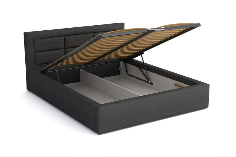Axlunda Seng 200x200 cm Metallramme - Beige - Møbler - Senger - Sengeramme & sengestamme