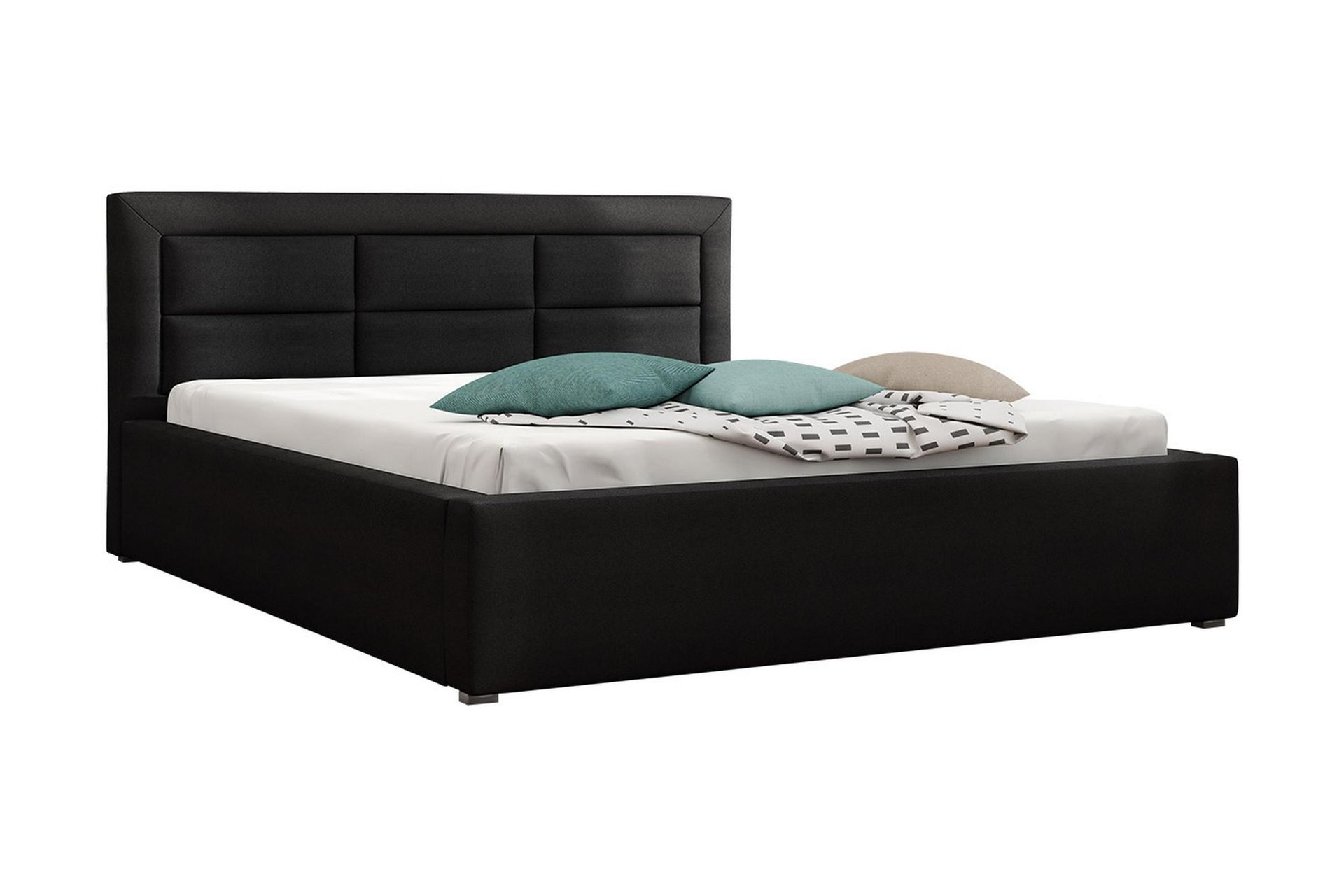 Axlunda Seng 200x200 cm Metallramme - Svart - Møbler - Senger - Sengeramme & sengestamme