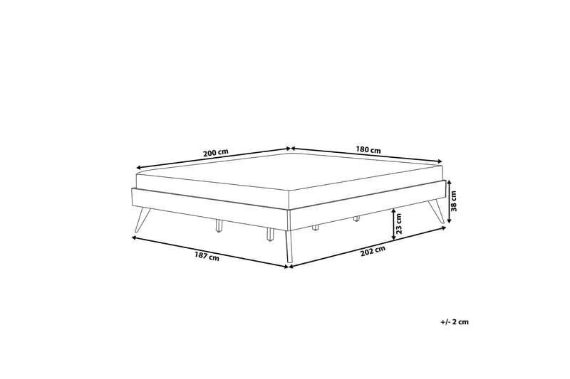 Berric Dobbeltseng 180|200 Cm - Rød - Sengeramme & sengestamme