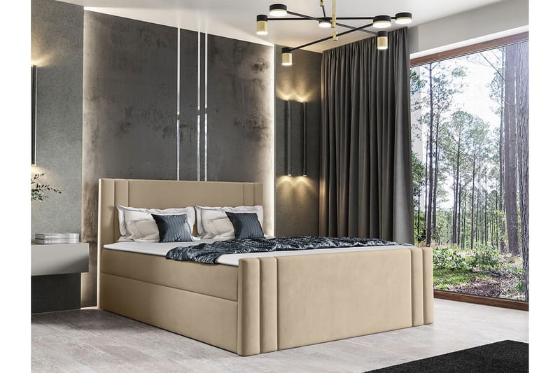 Betvallen Sengeramme 160x200 cm - Beige - Sengeramme & sengestamme