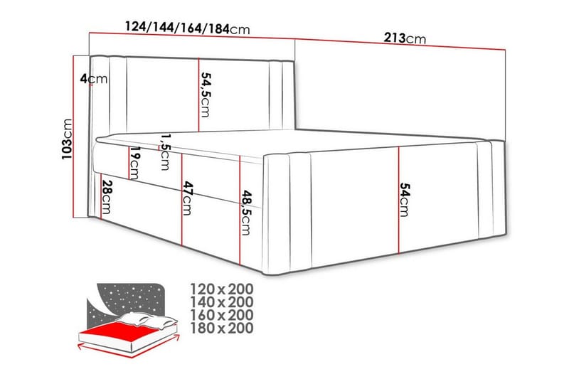 Betvallen Sengeramme 160x200 cm - Beige - Sengeramme & sengestamme