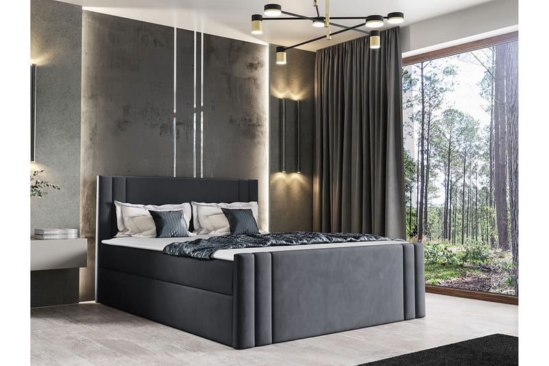 Betvallen Sengeramme 160x200 cm - Mørkegrå - Møbler - Senger - Sengeramme & sengestamme