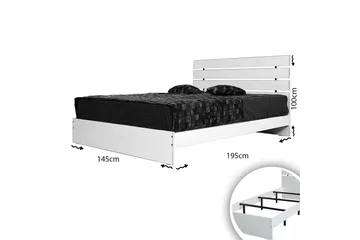 Bielany Sengeramme 145x205 cm Hvit - Hvit - Møbler - Senger - Sengeramme & sengestamme