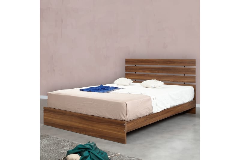 Bielany Sengeramme 155x205 cm Mørkebrun - Mørkebrun - Møbler - Senger - Sengeramme & sengestamme