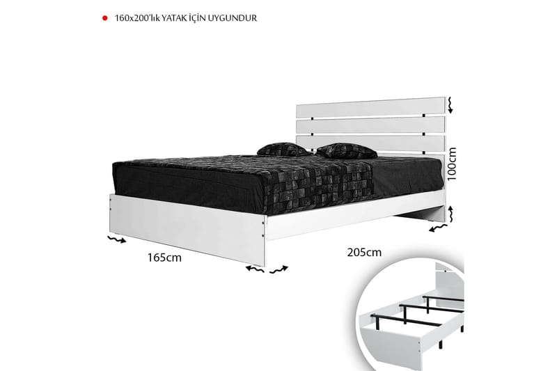 Bielany Sengeramme 165x205 cm Mørkebrun Mørkebrun - Mørkebrun - Møbler - Senger - Sengeramme & sengestamme