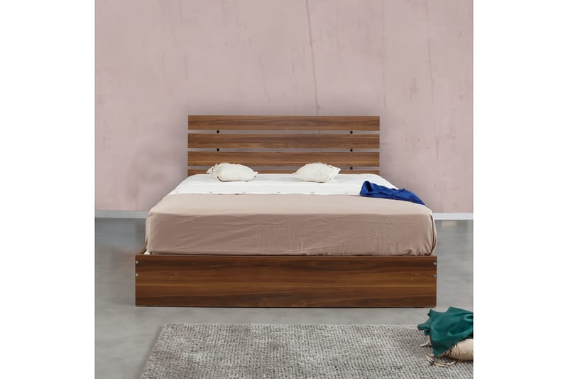 Bielany Sengeramme 185x205 cm Mørkebrun - Mørkebrun - Møbler - Senger - Sengeramme & sengestamme