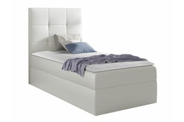 Boisdale Sengepakke med Oppbevaring 100x200 cm med Sengegavl + Overmadrass - Hvit - Møbler - Senger - Sengeramme & sengestamme