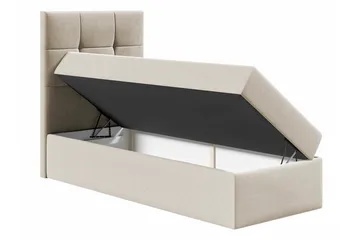 Boisdale Sengepakke med Oppbevaring 80x200 cm med Sengegavl + Overmadrass - Hvit - Møbler - Senger - Sengeramme & sengestamme