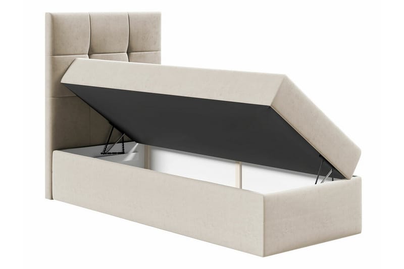 Boisdale Sengepakke med Oppbevaring 80x200 cm med Sengegavl + Overmadrass - Hvit - Møbler - Senger - Sengeramme & sengestamme