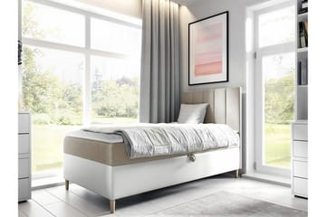 Boisdale Sengeramme 100x200 cm - Beige/Hvit - Møbler - Senger - Sengeramme & sengestamme