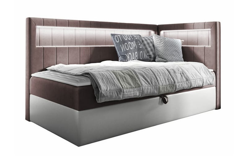Boisdale Sengeramme 100x200 cm - Brun/Hvit - Møbler - Senger - Sengeramme & sengestamme