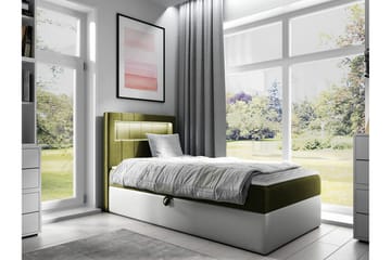 Boisdale Sengeramme 100x200 cm - Grønn/Hvit - Møbler - Senger - Sengeramme & sengestamme