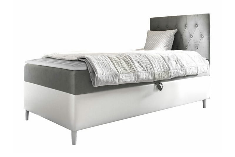 Boisdale Sengeramme 100x200 cm - Hvit/Grå - Møbler - Senger - Sengeramme & sengestamme