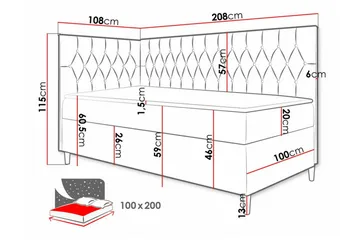 Boisdale Sengeramme 100x200 cm - Møbler - Senger - Sengeramme & sengestamme
