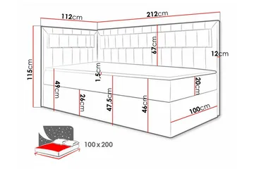 Boisdale Sengeramme 100x200 cm - Møbler - Senger - Sengeramme & sengestamme