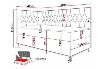 Boisdale Sengeramme 100x200 cm - Møbler - Senger - Sengeramme & sengestamme