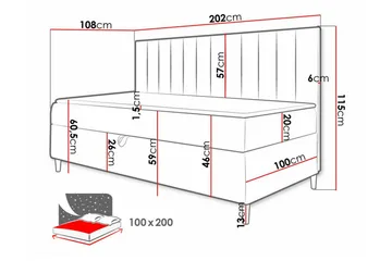 Boisdale Sengeramme 100x200 cm - Møbler - Senger - Sengeramme & sengestamme