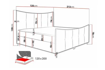 Boisdale Sengeramme 120x200 cm - Møbler - Senger - Sengeramme & sengestamme