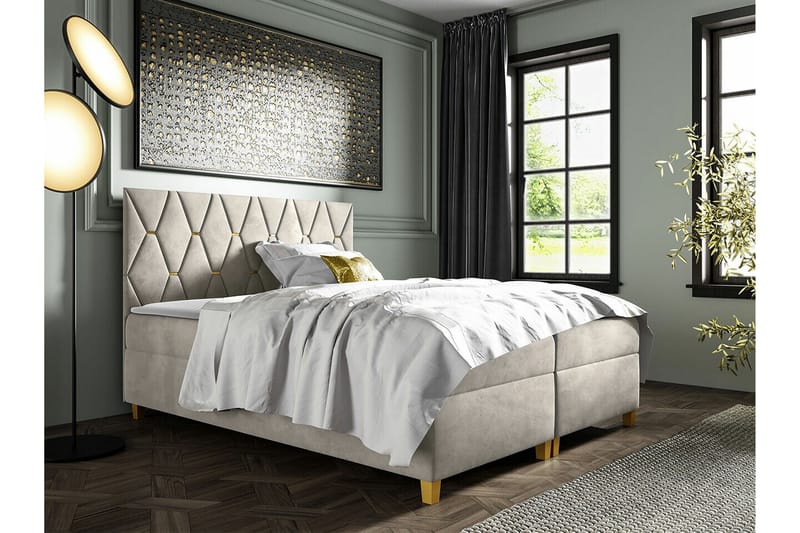 Boisdale Sengeramme 140x200 cm - Beige - Møbler - Senger - Sengeramme & sengestamme