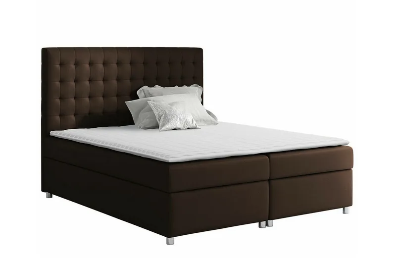 Boisdale Sengeramme 140x200 cm i Stoff med Fasthetsgrad Medium, Brun