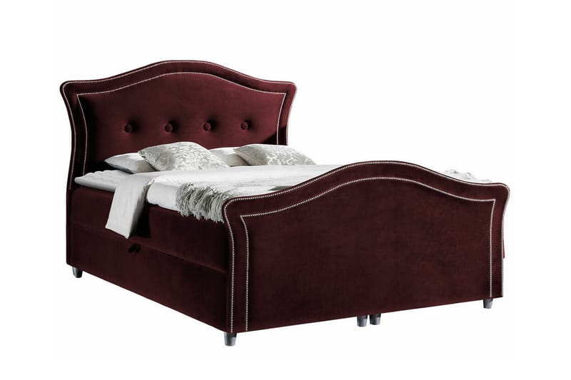 Boisdale Sengeramme 140x200 cm - Mørkerød - Møbler - Senger - Sengeramme & sengestamme