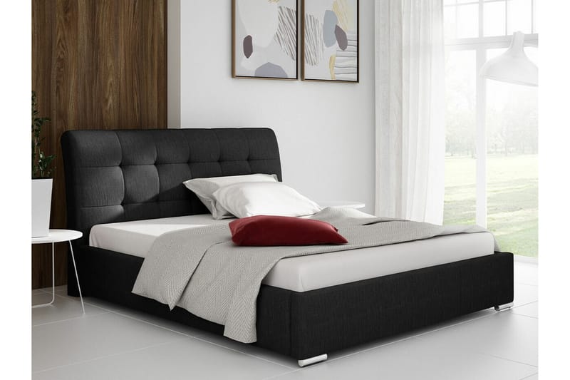 Boisdale Sengeramme 140x200 cm - Svart - Møbler - Senger - Sengeramme & sengestamme