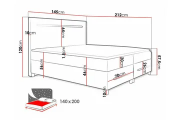Boisdale Sengeramme 140x200 cm - Møbler - Senger - Sengeramme & sengestamme