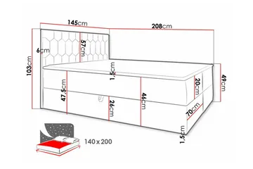 Boisdale Sengeramme 140x200 cm - Møbler - Senger - Sengeramme & sengestamme