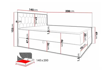 Boisdale Sengeramme 140x200 cm - Møbler - Senger - Sengeramme & sengestamme