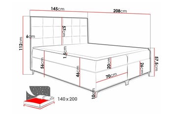 Boisdale Sengeramme 140x200 cm - Møbler - Senger - Sengeramme & sengestamme