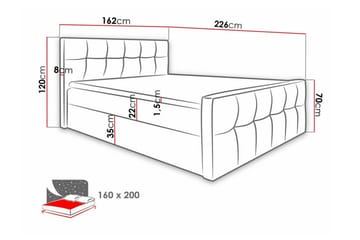 Boisdale Sengeramme 160x200 cm - Beige - Møbler - Senger - Sengeramme & sengestamme