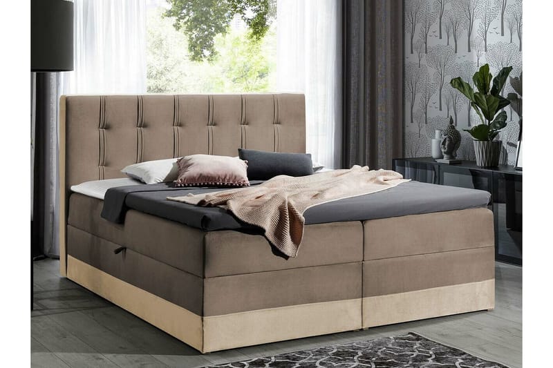 Boisdale Sengeramme 160x200 cm - Beige/Brun - Sengeramme & sengestamme