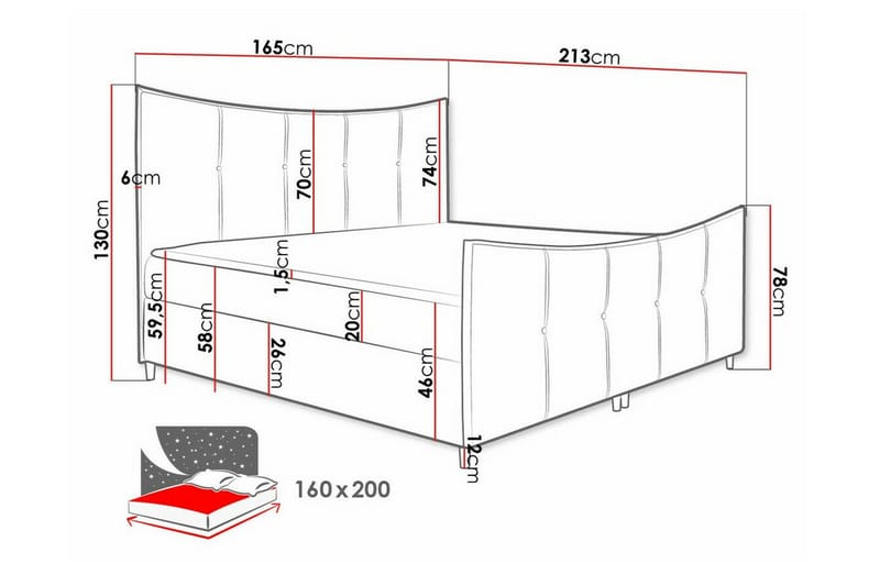 Boisdale Sengeramme 160x200 cm - Brun - Sengeramme & sengestamme