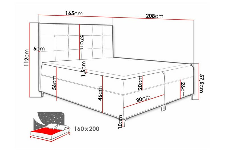 Boisdale Sengeramme 160x200 cm - Brun - Sengeramme & sengestamme